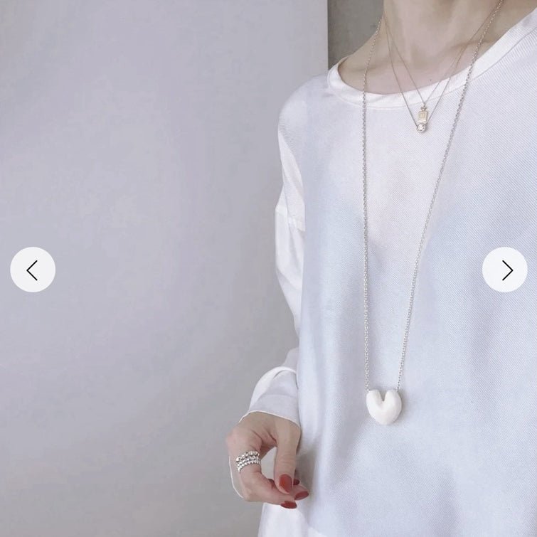 Reversible Enamel Heart Pendant Extra-Long Necklace - floysun