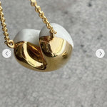 Reversible Enamel Heart Pendant Extra-Long Necklace - floysun