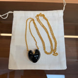 Reversible Enamel Heart Pendant Extra-Long Necklace - floysun