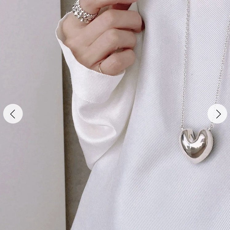 Reversible Enamel Heart Pendant Extra-Long Necklace - floysun