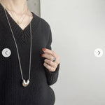 Reversible Enamel Heart Pendant Extra-Long Necklace - floysun