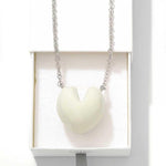 Reversible Enamel Heart Pendant Extra-Long Necklace - floysun