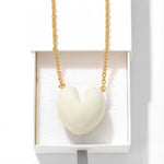 Reversible Enamel Heart Pendant Extra-Long Necklace - floysun