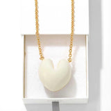 Reversible Enamel Heart Pendant Extra-Long Necklace - floysun