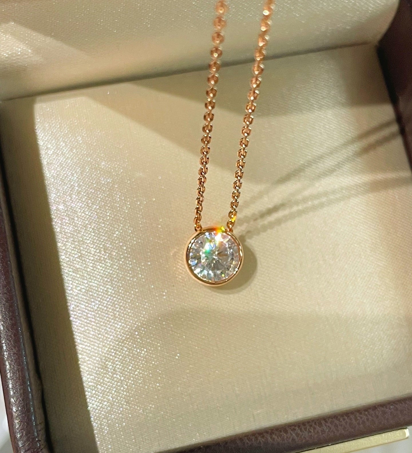 Reversible Heart & Solitaire Pendant Necklace - floysun