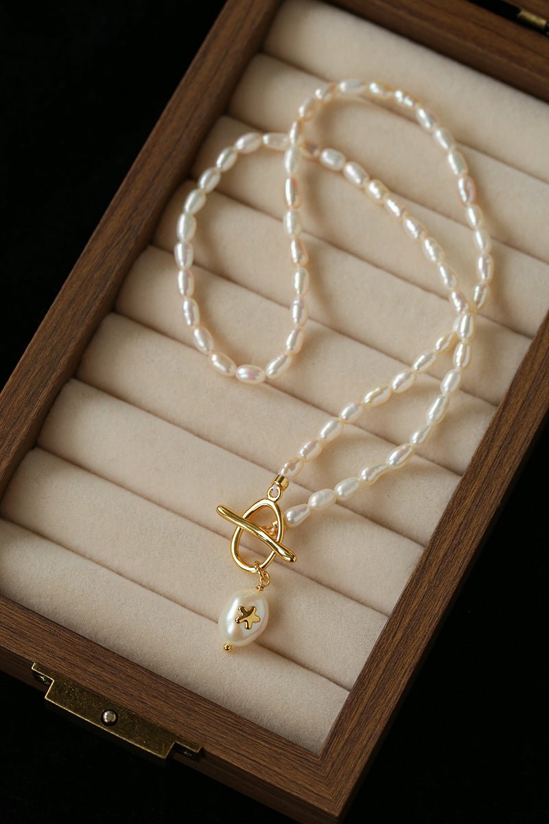 Rice Pearl OT Necklace - floysun