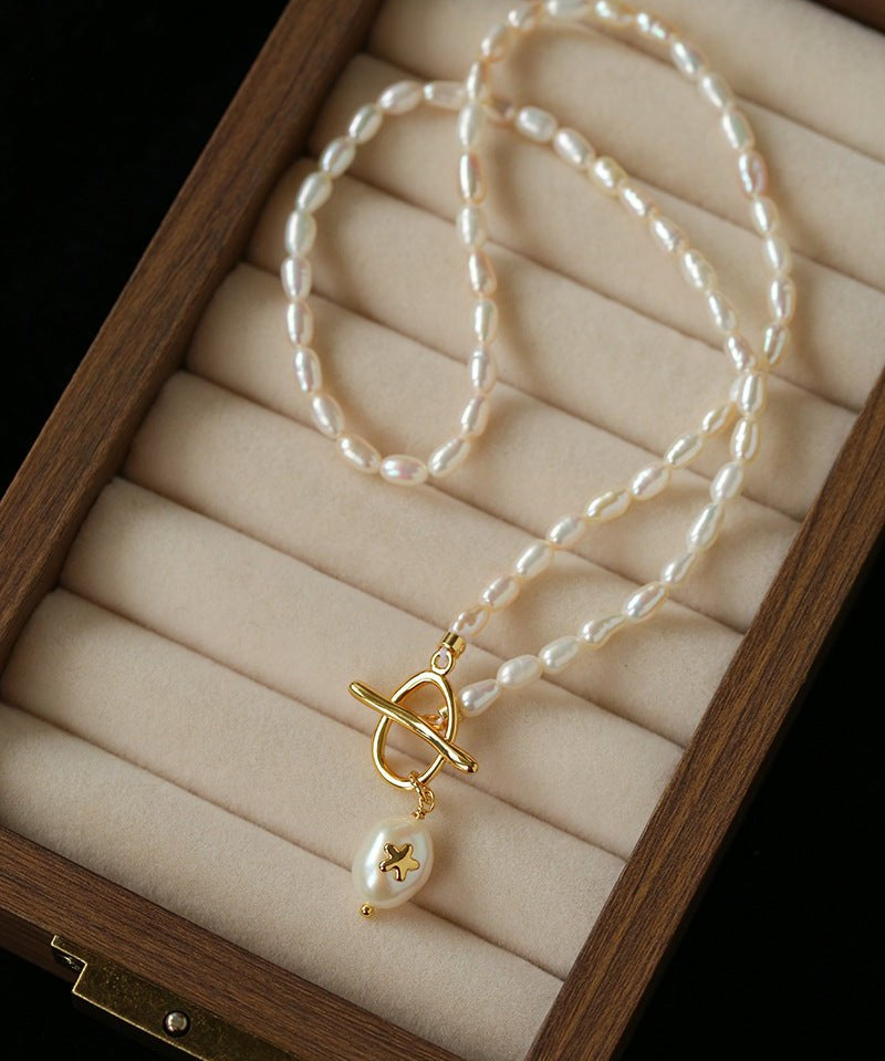Rice Pearl OT Necklace - floysun
