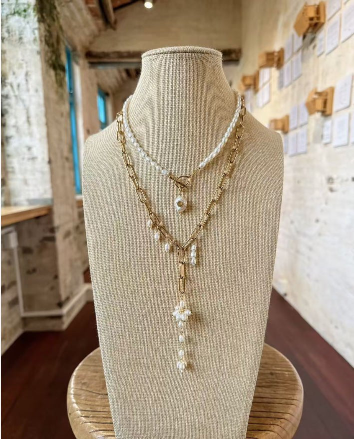 Rice Pearl OT Necklace - floysun