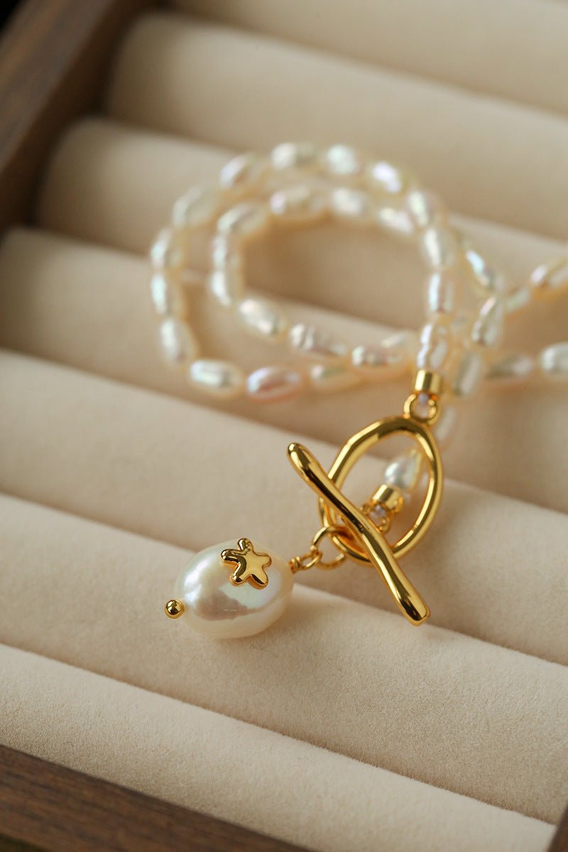 Rice Pearl OT Necklace - floysun