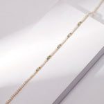 Rice Pearls and Green Strawberry Quartz Intertwined Long Necklace - floysun