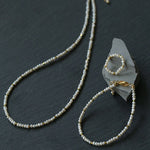 Romantic Micro Pearl Beaded Bracelet - Delicate 18K Gold Faceted Chain Bangle - floysun