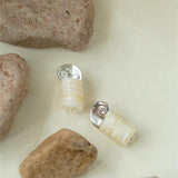 Romantic Ocean White Shell Conch Earrings - floysun