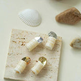 Romantic Ocean White Shell Conch Earrings - floysun