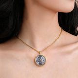 Rome Dionysus Ancient Coin Pendant Necklace - floysun