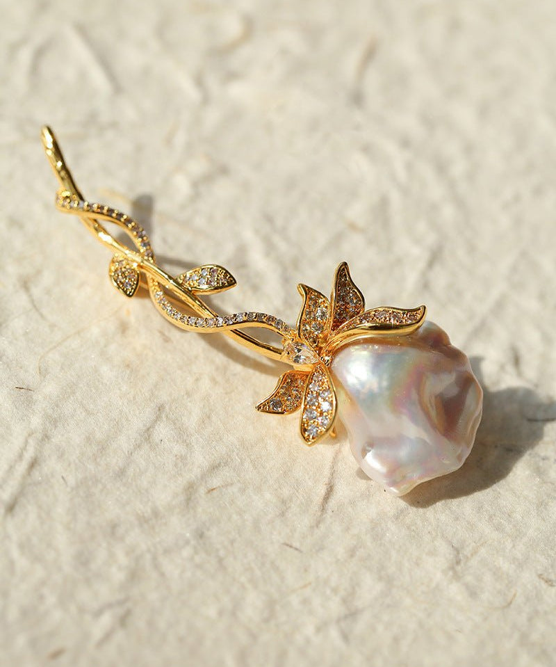 Rose Baroque Pearl Brooches - floysun