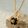Rose Quartz Black Agate Clover Necklaces - floysun