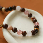 Rose Valley Natural Stone & Wood Beaded Necklace - floysun
