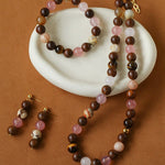 Rose Valley Natural Stone & Wood Beaded Necklace - floysun