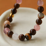 Rose Valley Natural Stone & Wood Beaded Necklace - floysun