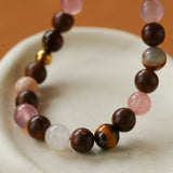 Rose Valley Natural Stone & Wood Beaded Necklace - floysun