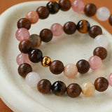 Rose Valley Natural Stone & Wood Beaded Necklace - floysun