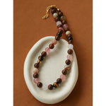 Rose Valley Natural Stone & Wood Beaded Necklace - floysun