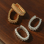 Round Bead Zircon Arc Earrings - floysun