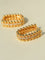 Round Bead Zircon Arc Earrings - floysun