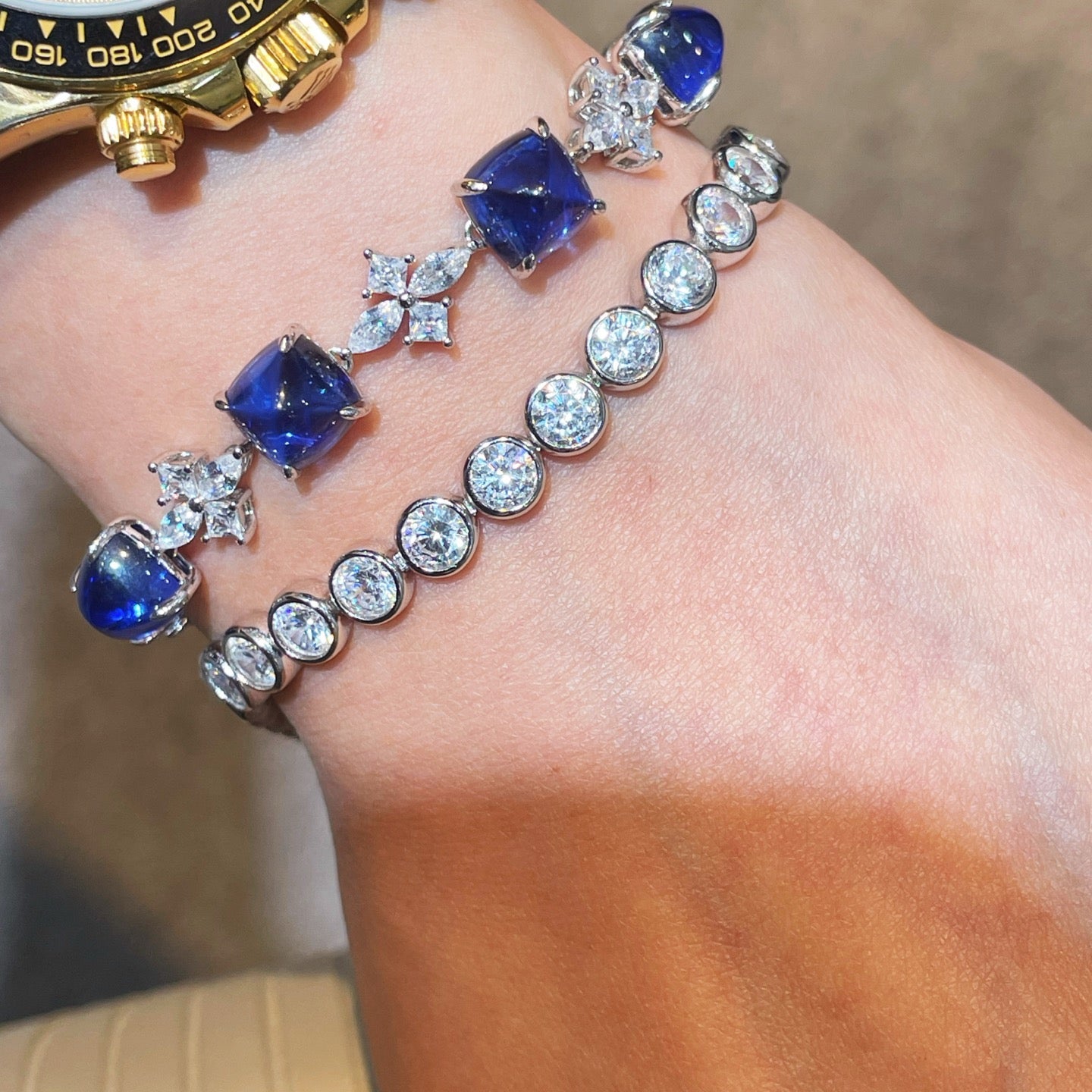 Round Bezel Tennis Bracelet - floysun