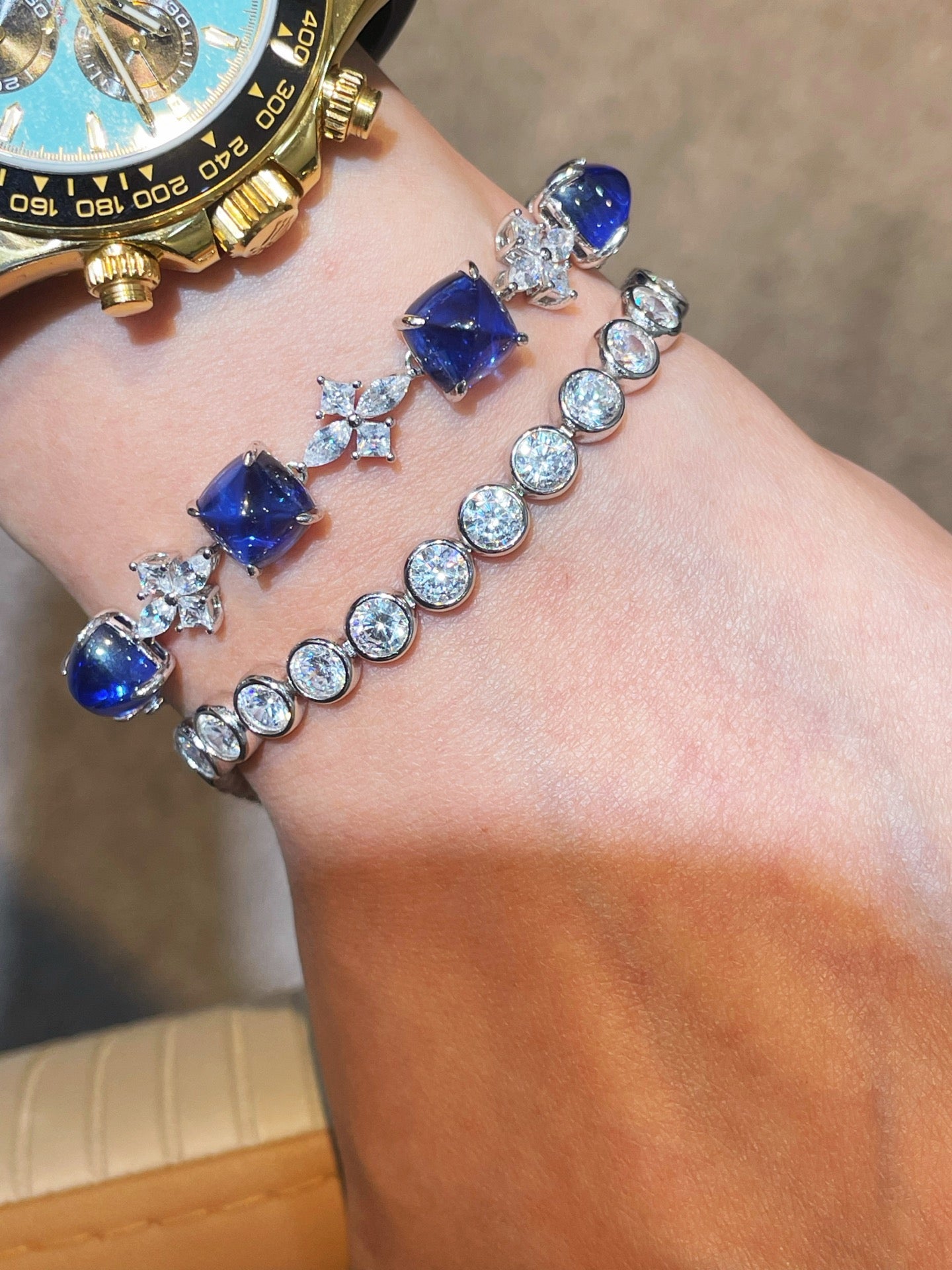 Round Bezel Tennis Bracelet - floysun