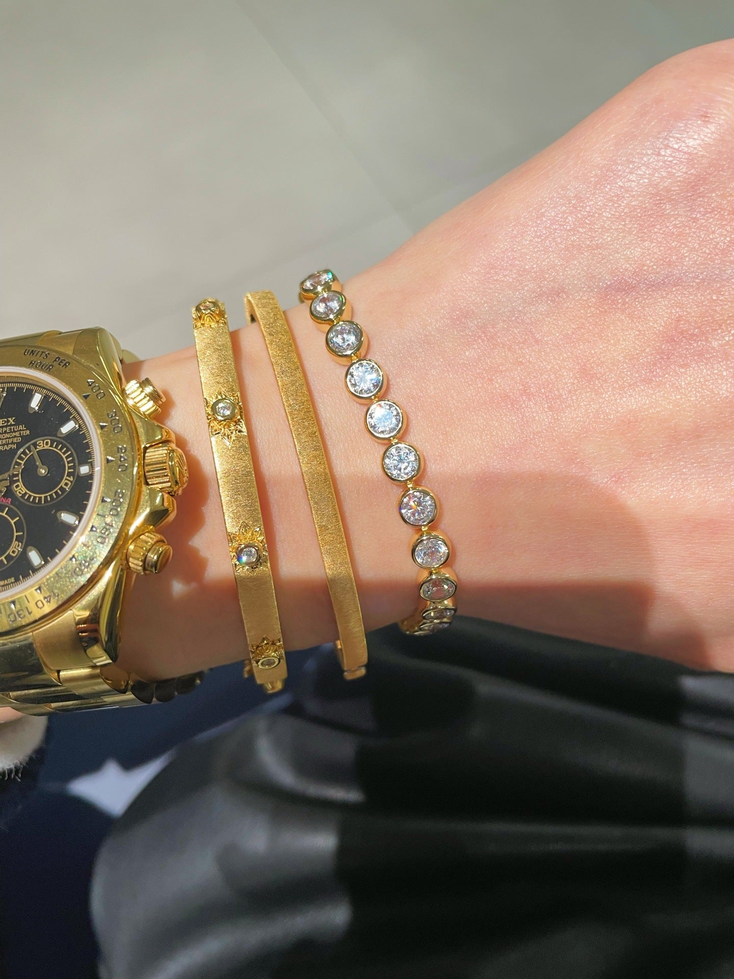 Round Bezel Tennis Bracelet - floysun