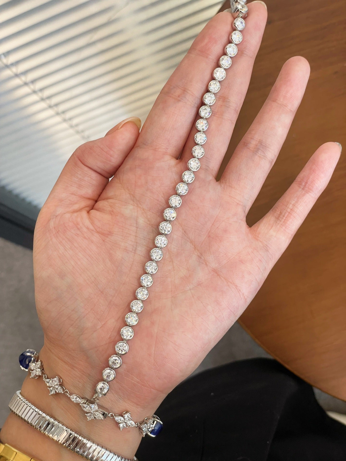 Round Bezel Tennis Bracelet - floysun