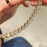 Round Bezel Tennis Bracelet - floysun