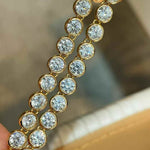 Round Bezel Tennis Necklace - floysun