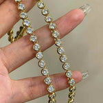 Round Bezel Tennis Necklace - floysun
