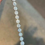 Round Bezel Tennis Necklace - floysun