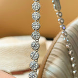 Round Bezel Tennis Necklace - floysun