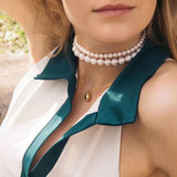 Round Freshwater Pearl Gold Accent Necklace - floysun