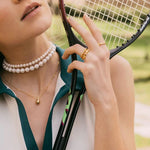 Round Freshwater Pearl Gold Accent Necklace - floysun