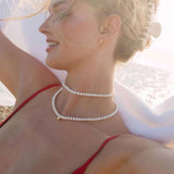 Round Freshwater Pearl Gold Accent Necklace - floysun