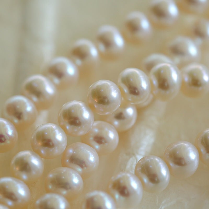Round Freshwater Pearl Gold Accent Necklace - floysun