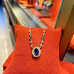 Royal Blue Bubble Sapphire Necklace - floysun