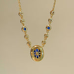 Royal Blue Bubble Sapphire Necklace - floysun