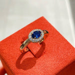 Royal Blue Sparkling Sapphire Ring - floysun