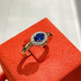 Royal Blue Sparkling Sapphire Ring - floysun