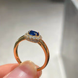 Royal Blue Sparkling Sapphire Ring - floysun