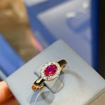 Ruby Halo – Petite Radiance Ring - floysun