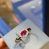 Ruby Halo – Petite Radiance Ring - floysun