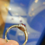 Ruby Halo – Petite Radiance Ring - floysun