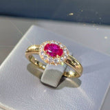 Ruby Halo – Petite Radiance Ring - floysun